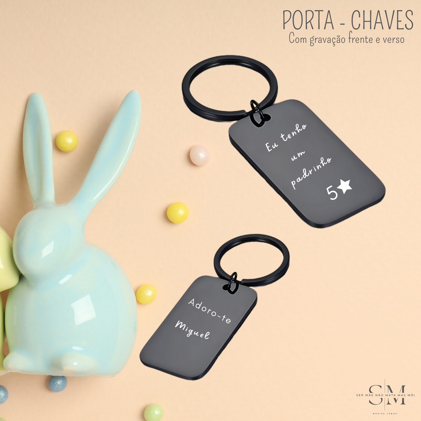 Porta-chaves – Tenho um Padrinho 5 Estrelas