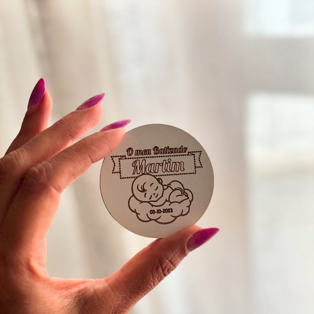 Ímanes Redondos Personalizados – Batizado