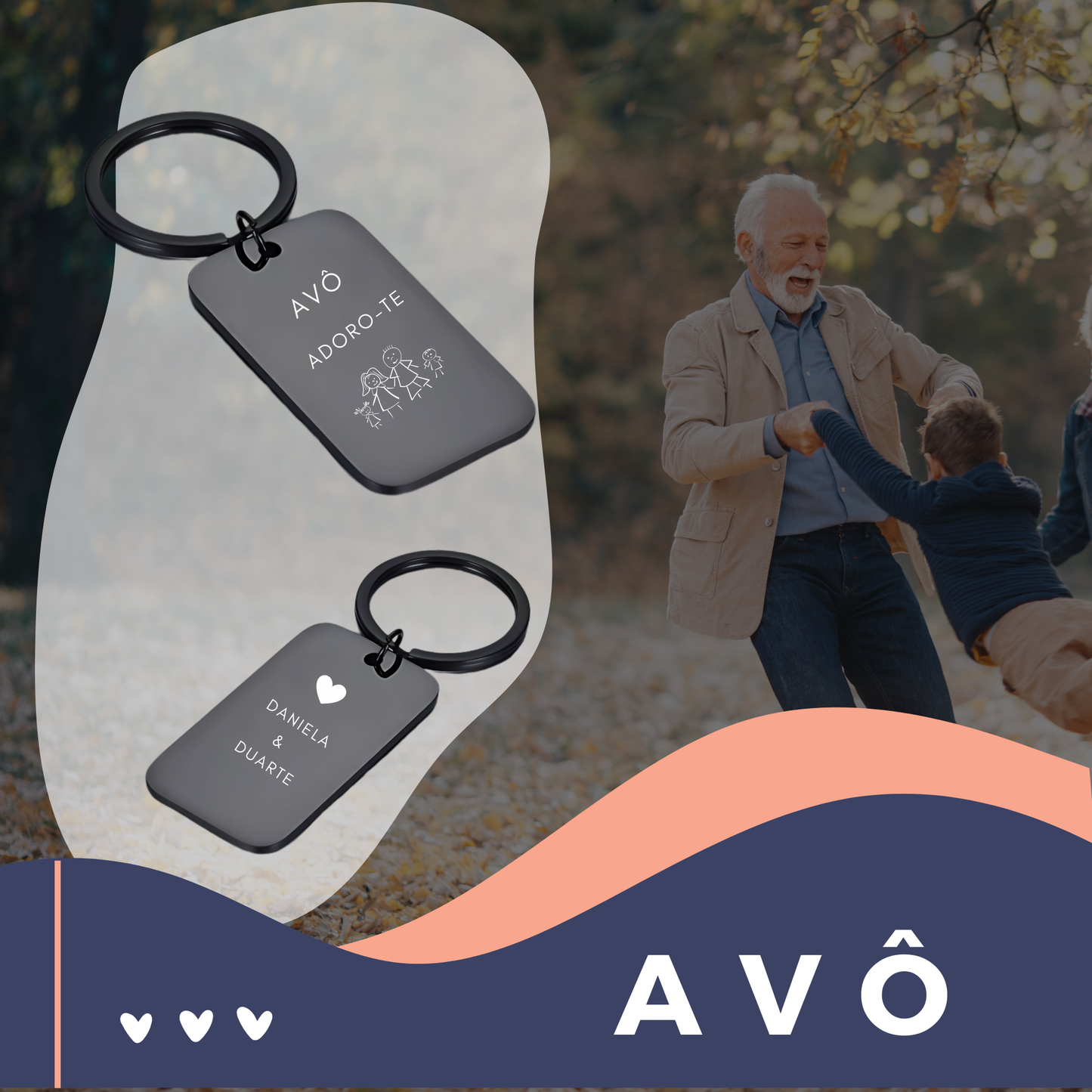 Porta chaves - Avô Adoro-te