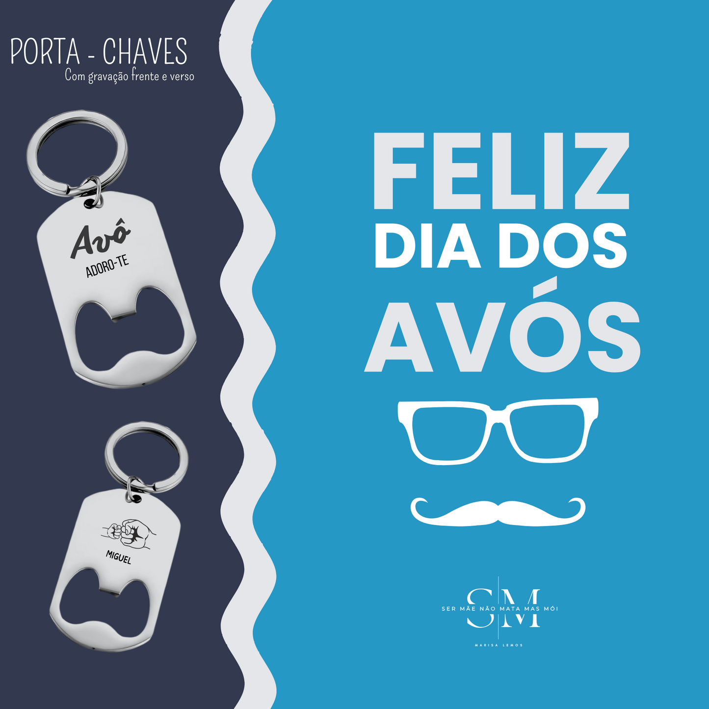 Porta chaves C/ abre Caricas - Avô