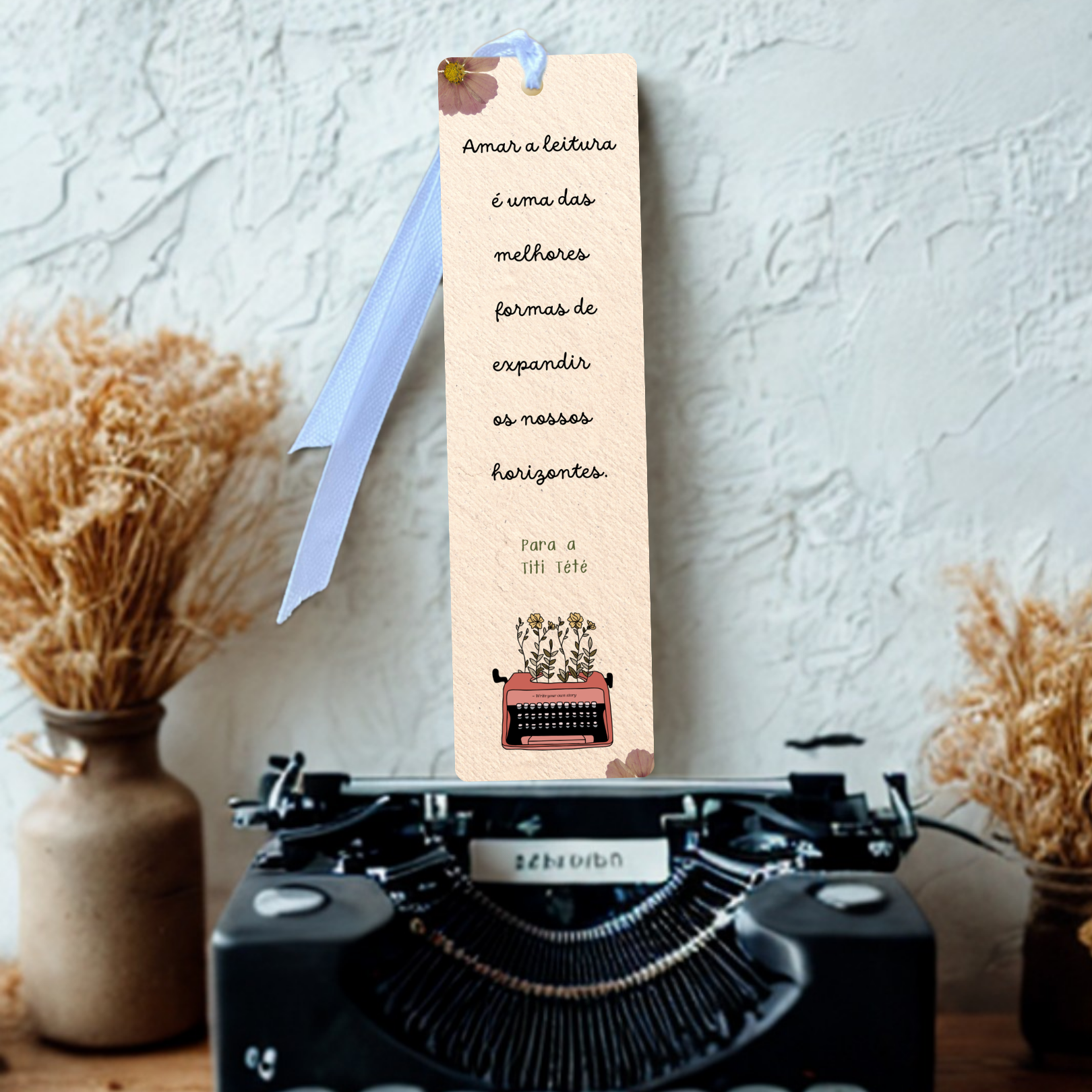 Marcador de livro para quem ama a leitura, pode ser personalizado 