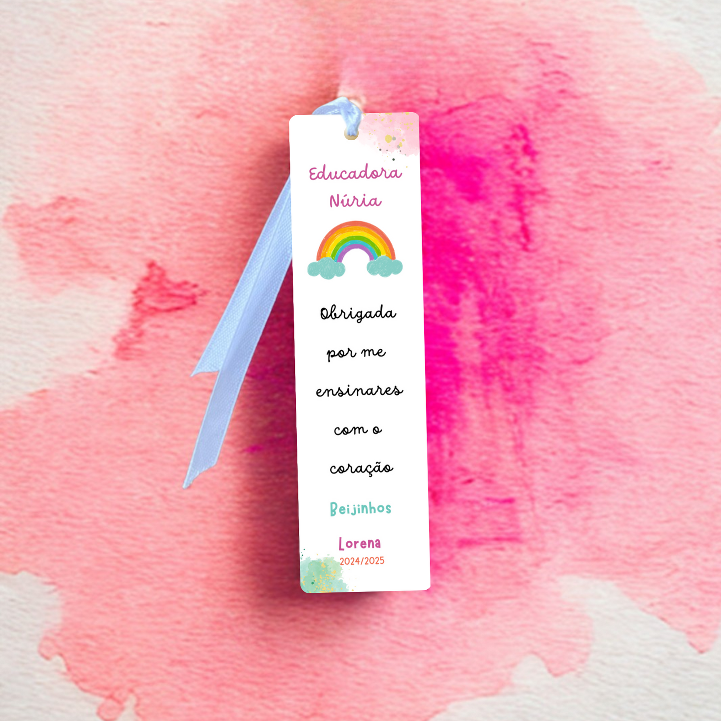 Marcador de livro para educadora, para aquela pessoa especial que cuida dos nossos