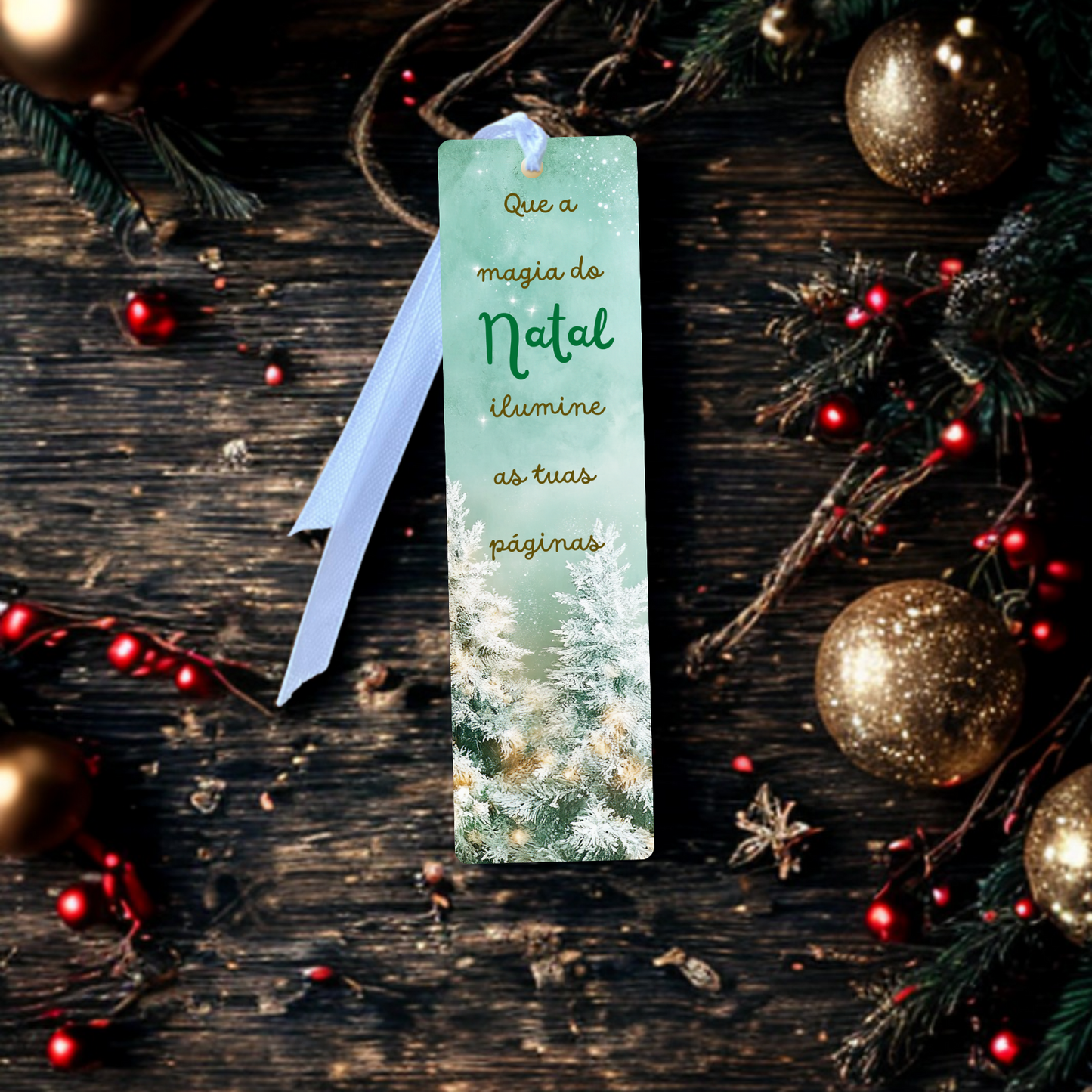 Marcador de livro para o natal
