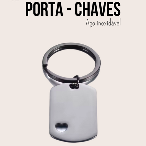 Porta-chaves aço inox -PERSONALIZA