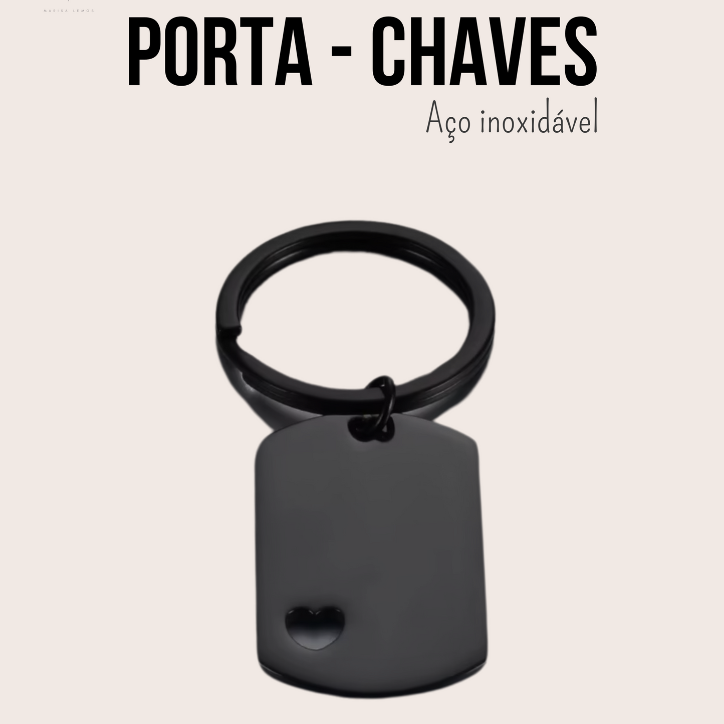 Porta-chaves aço inox -PERSONALIZA