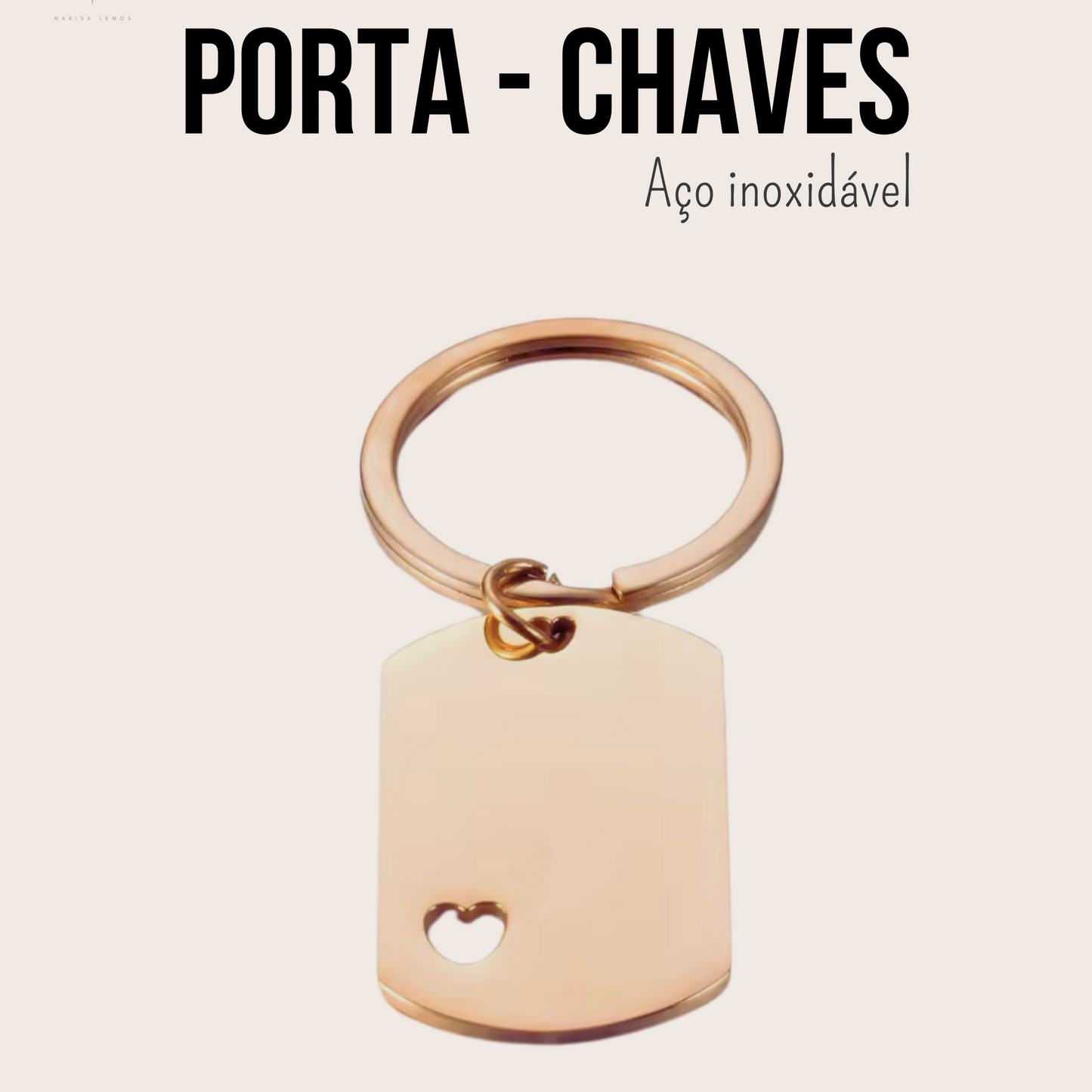 Porta-chaves aço inox -PERSONALIZA