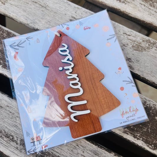 Pendente Árvore de Natal em MDF – Personalizado com Nome