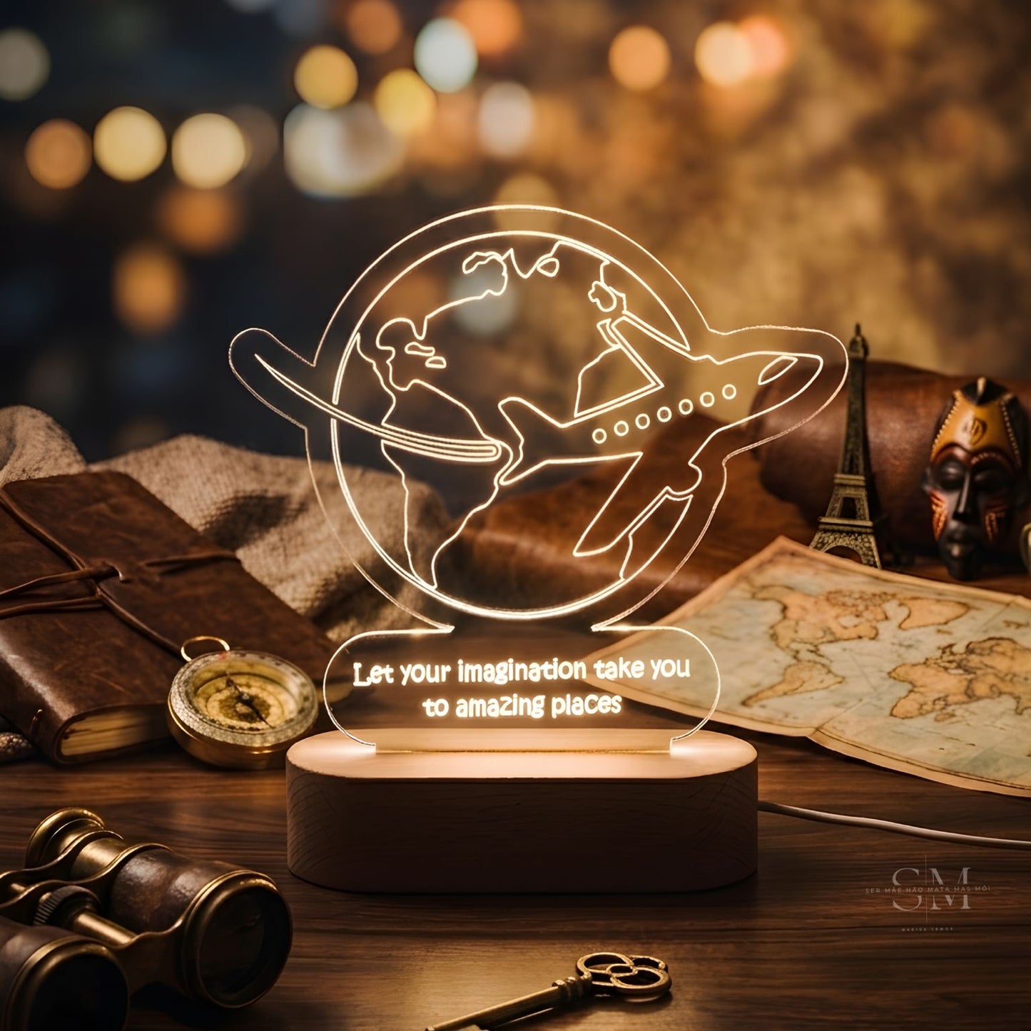 Candeeiro LED - Mundo