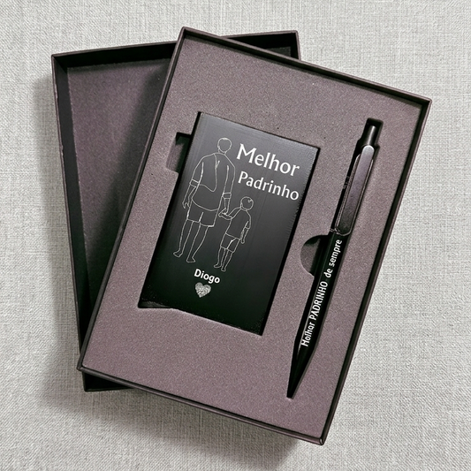 Porta Cartões & Caneta - Padrinho