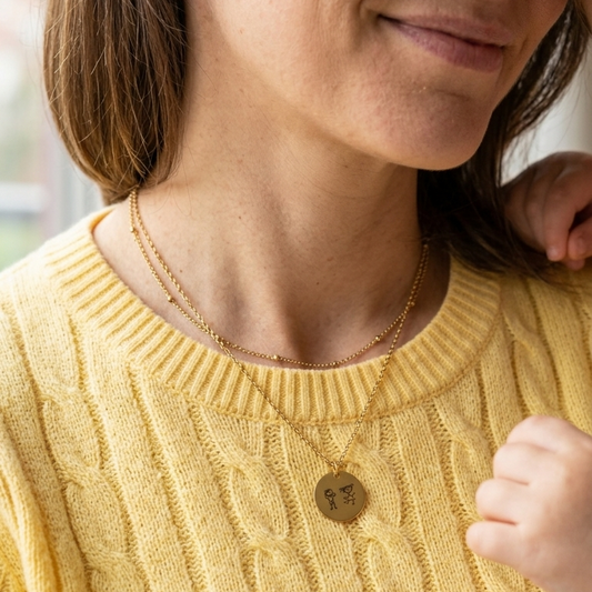 fio com bonecos, gravação personalizada