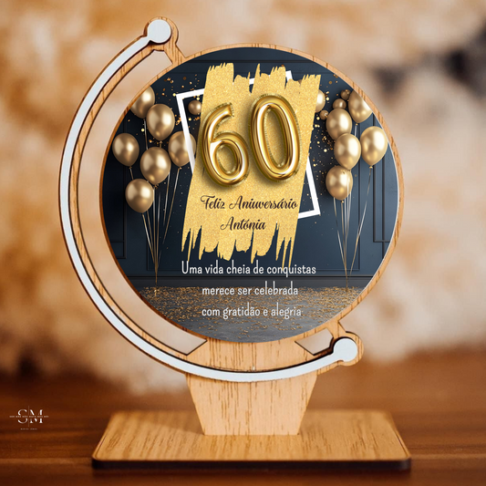 Um globo lindo personalizado para aniversário