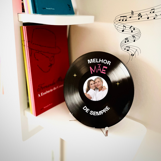 Disco de Vinil Personalizado NFC - Presente Especial Mãe