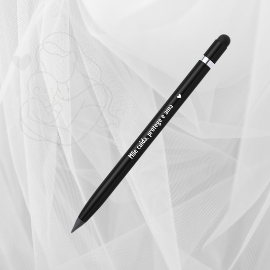 Lápis Infinito – “Mãe cuida, protege e ama”