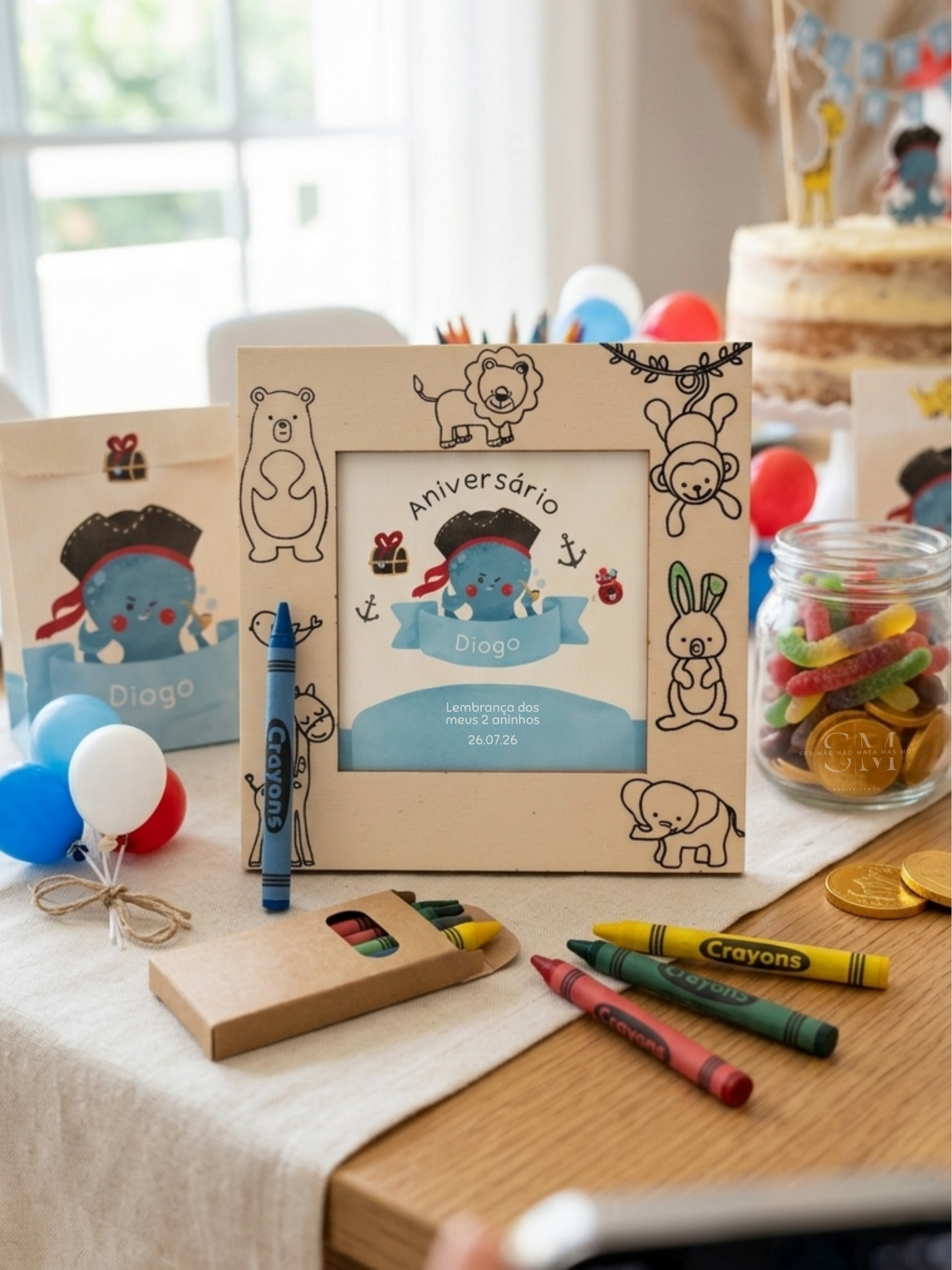 Molduras personalizadas para pintar – Lembrança Aniversário