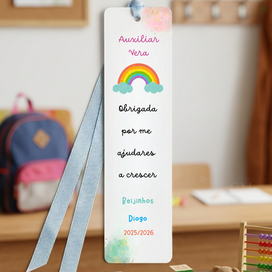 Marcador de Livros Personalizado - Presente para Auxiliar de Educação