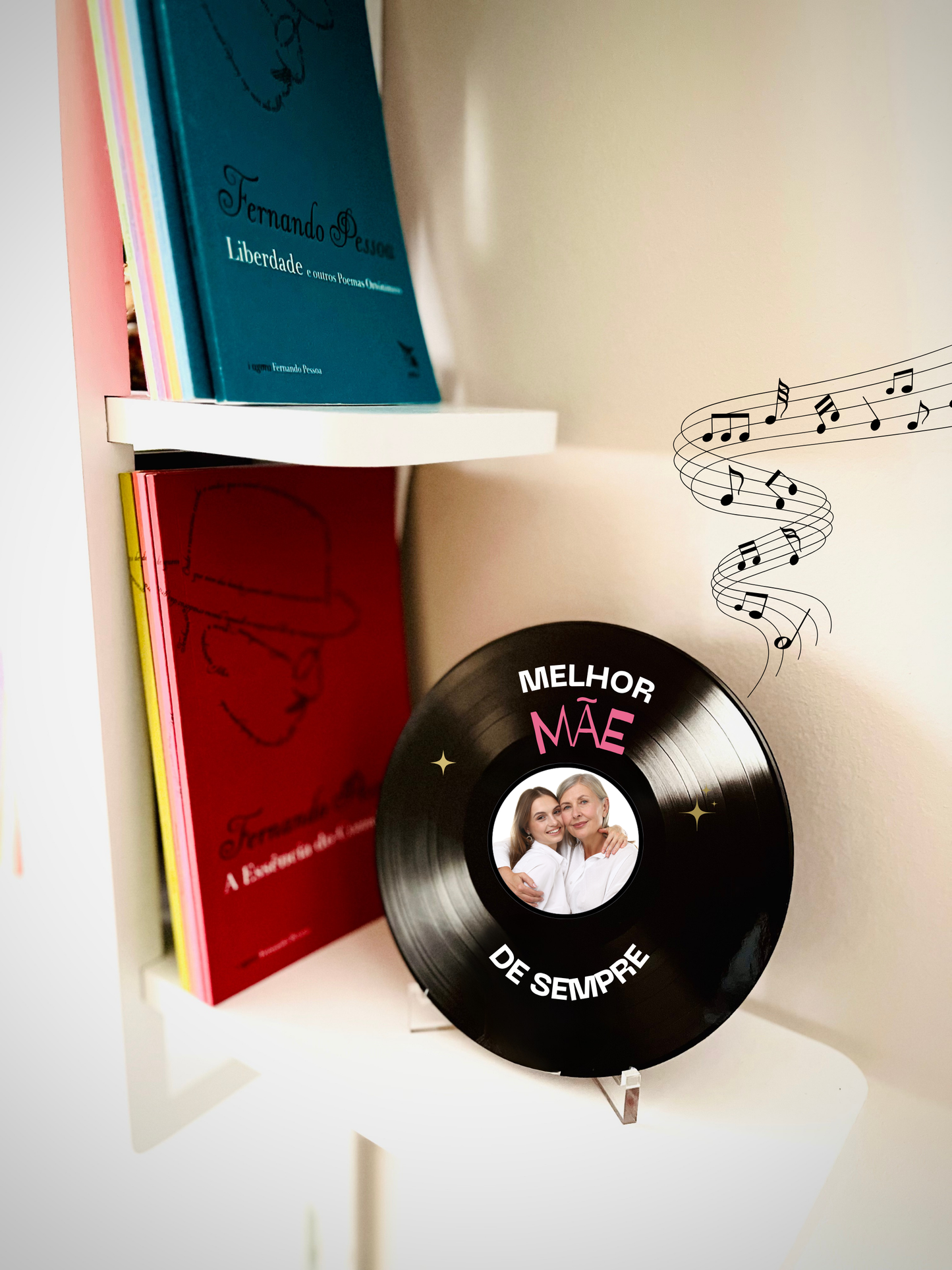 Disco de Vinil Personalizado NFC - Presente Especial Mãe