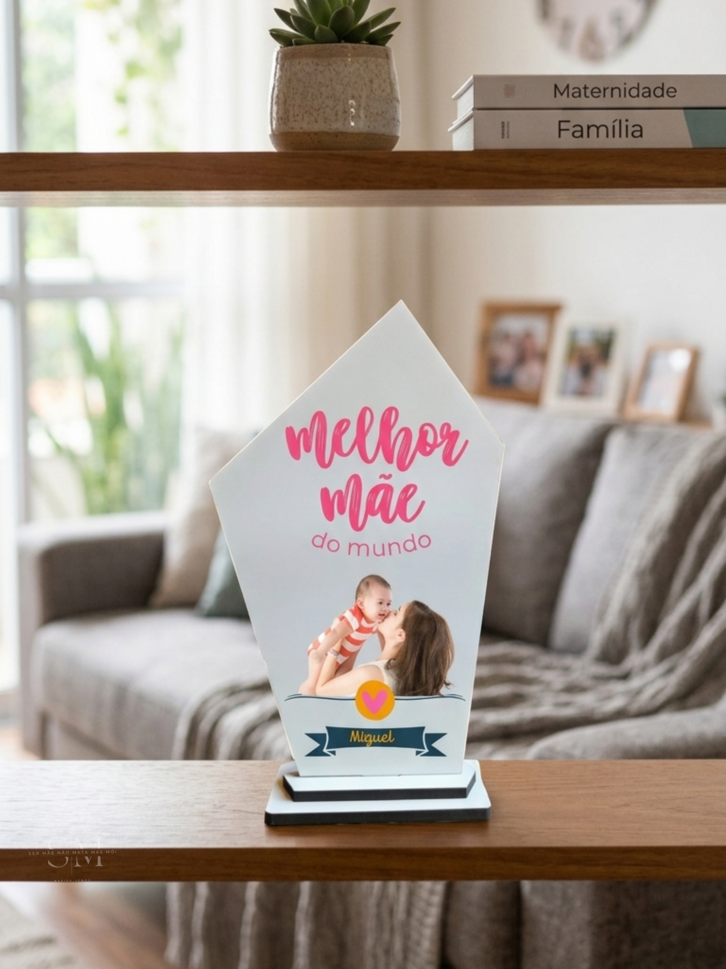 Troféu Personalizado com Foto - Presente Único para a Mãe