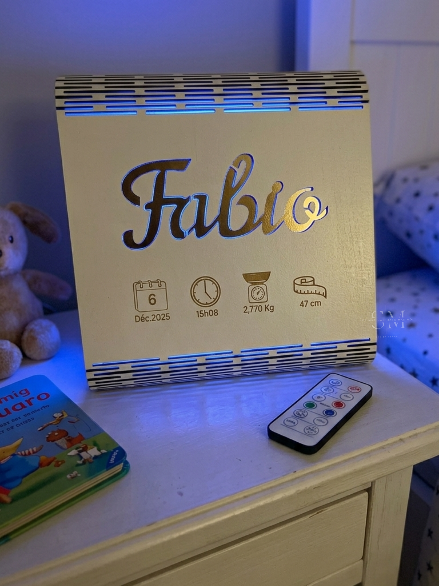Candeeiro de Noite Personalizado Bebé - Memórias do Nascimento