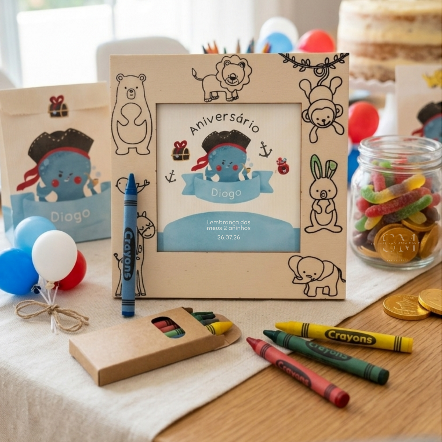 Molduras personalizadas para pintar – Lembrança Aniversário