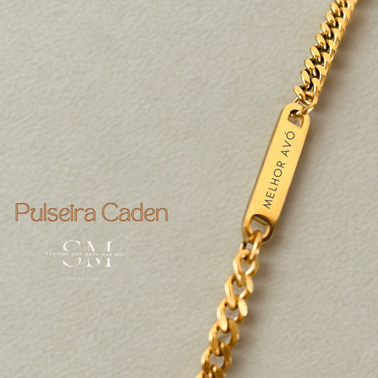 Pulseira CADEN – Com Chapa para Gravação Personalizada