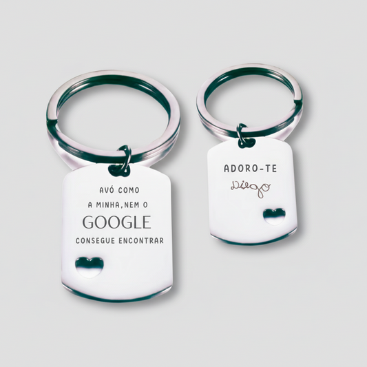 Porta chaves engraçado para oferecer à avó, com assinatura do neto