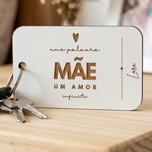 Porta-chaves personalizado com nome dos filhos