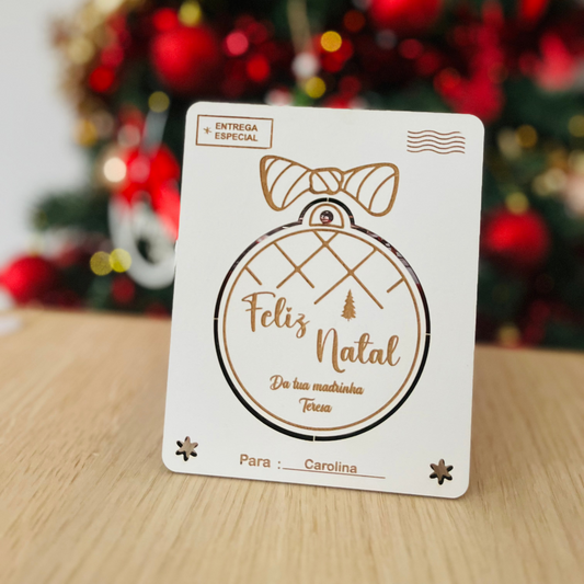 Postal de natal/bola decorativa