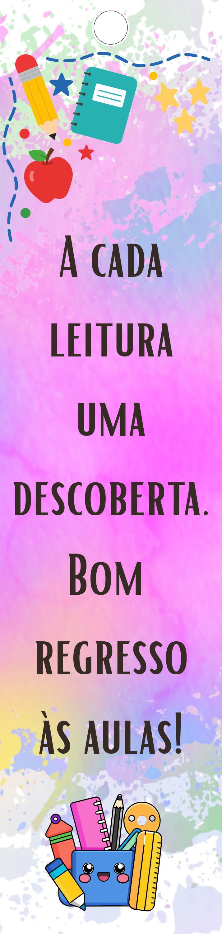 Marcador de Livros - Regresso às Aulas